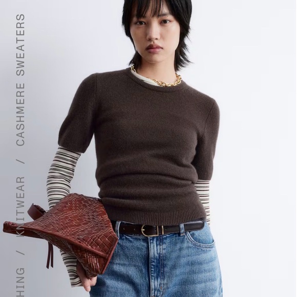 & Other Stories Sweaters - NWT Brown Cashmere T- Shirt